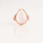 MORNING DEW ROSE QUARTZ RING