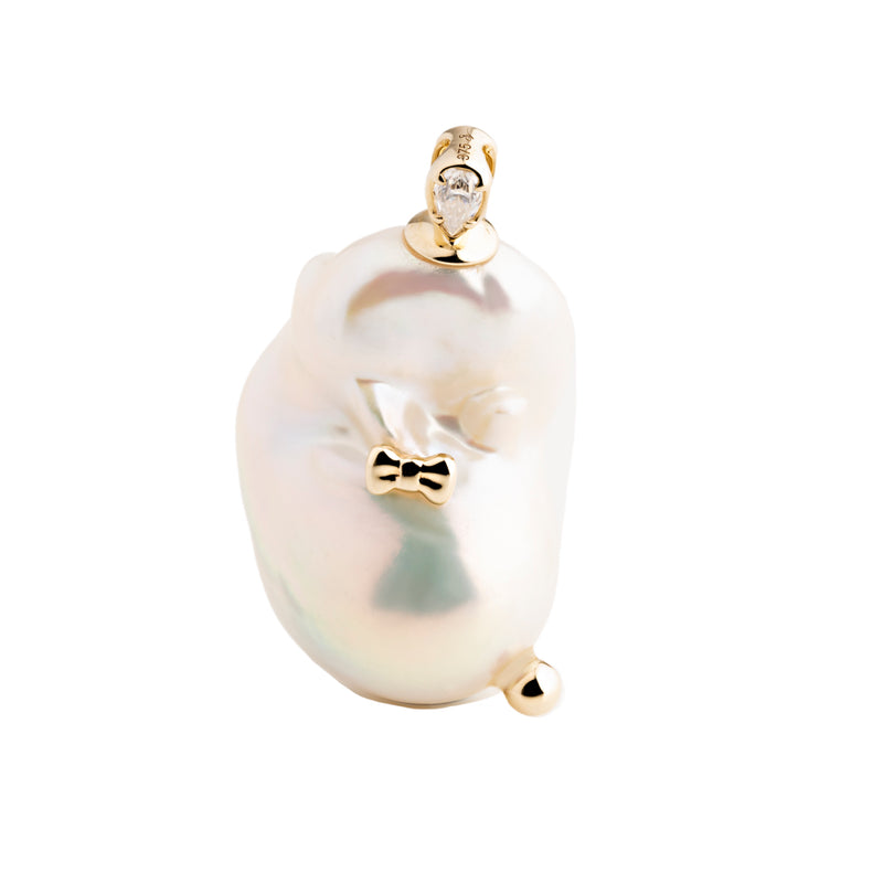BAROQUE PEARL RABBIT PENDANT