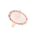 MORNING DEW ROSE QUARTZ RING