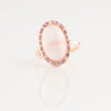 MORNING DEW ROSE QUARTZ RING