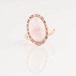 MORNING DEW ROSE QUARTZ RING