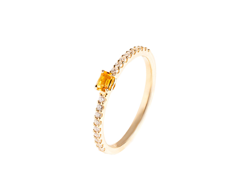 MINI BAGUETTE CITRINE RING